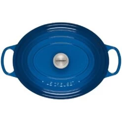 Le Creuset 9.5 Qt. Oval Signature Dutch Oven With Stainless Steel Knob | Marseille Blue -Cooking Master 13426scr 96bd97d55b41a79