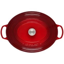 Le Creuset 15.5 Qt. Oval Signature Dutch Oven With Stainless Steel Knob | Cerise/Cherry Red -Cooking Master 13430scr ae70dda22149b03