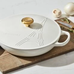 Le Creuset 3.5Qt Signature Braiser Eiffel Tower Collection | White 10 Le Creuset 3.5Qt Signature Braiser Eiffel Tower Collection | White -Cooking Master 16309scr cd3e68463c94ec1