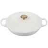 Le Creuset 3.5Qt Signature Braiser Eiffel Tower Collection | White