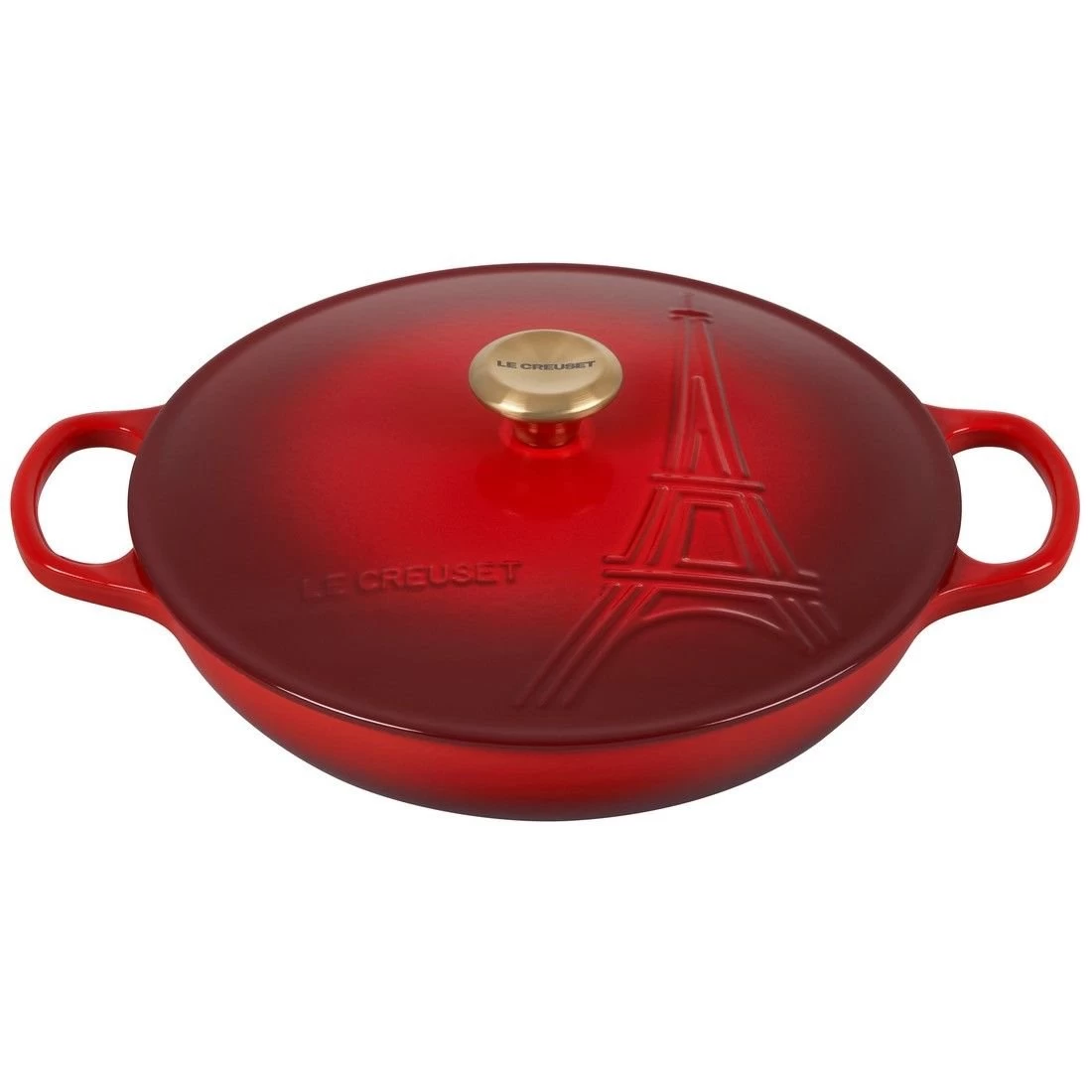 Le Creuset 3.5Qt Signature Braiser Eiffel Tower Collection | Cerise 1 Le Creuset 3.5Qt Signature Braiser Eiffel Tower Collection | Cerise