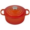 Le Creuset 2 Qt. Round Signature Cast Iron Dutch Oven With Stainless Steel Knob | Flame Orange