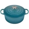 Le Creuset 4.5 Qt. Round Signature Dutch Oven With Stainless Steel Knob | Caribbean Blue
