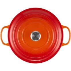Le Creuset 9 Qt. Round Signature Dutch Oven With Stainless Steel Knob | Flame Orange -Cooking Master 302ss c
