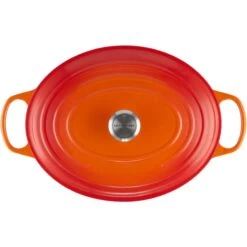 Le Creuset 9.5 Qt. Oval Signature Dutch Oven With Stainless Steel Knob | Flame Orange -Cooking Master 352ss c