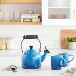Le Creuset 1.25 Qt. Demi Kettle Tea Pot + 2 - 14oz Mugs Set | Marseille Blue 10 Le Creuset 1.25 Qt. Demi Kettle Tea Pot + 2 - 14oz Mugs Set | Marseille Blue -Cooking Master 81ipscl9ras. ac sl1500