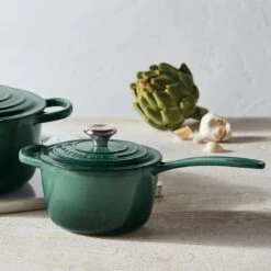 Le Creuset 1.75 Qt. Signature Enameled Cast Iron Saucepan With Stainless Steel Knob | Artichaut -Cooking Master art1 1