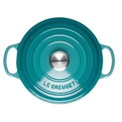 Le Creuset 2.25 Qt. Signature Enameled Cast Iron Braiser With Stainless Steel Knob | Caribbean Blue -Cooking Master carmain3