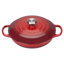 Le Creuset 2.25 Qt. Signature Enameled Cast Iron Braiser With Stainless Steel Knob | Cerise/Cherry Red