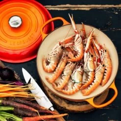 Le Creuset 3.5 Qt. Signature Enameled Cast Iron Braiser With Stainless Steel Knob | Flame Orange -Cooking Master flame2