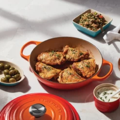 Le Creuset 2.25 Qt. Signature Enameled Cast Iron Braiser With Stainless Steel Knob | Flame Orange -Cooking Master flamelife2 1