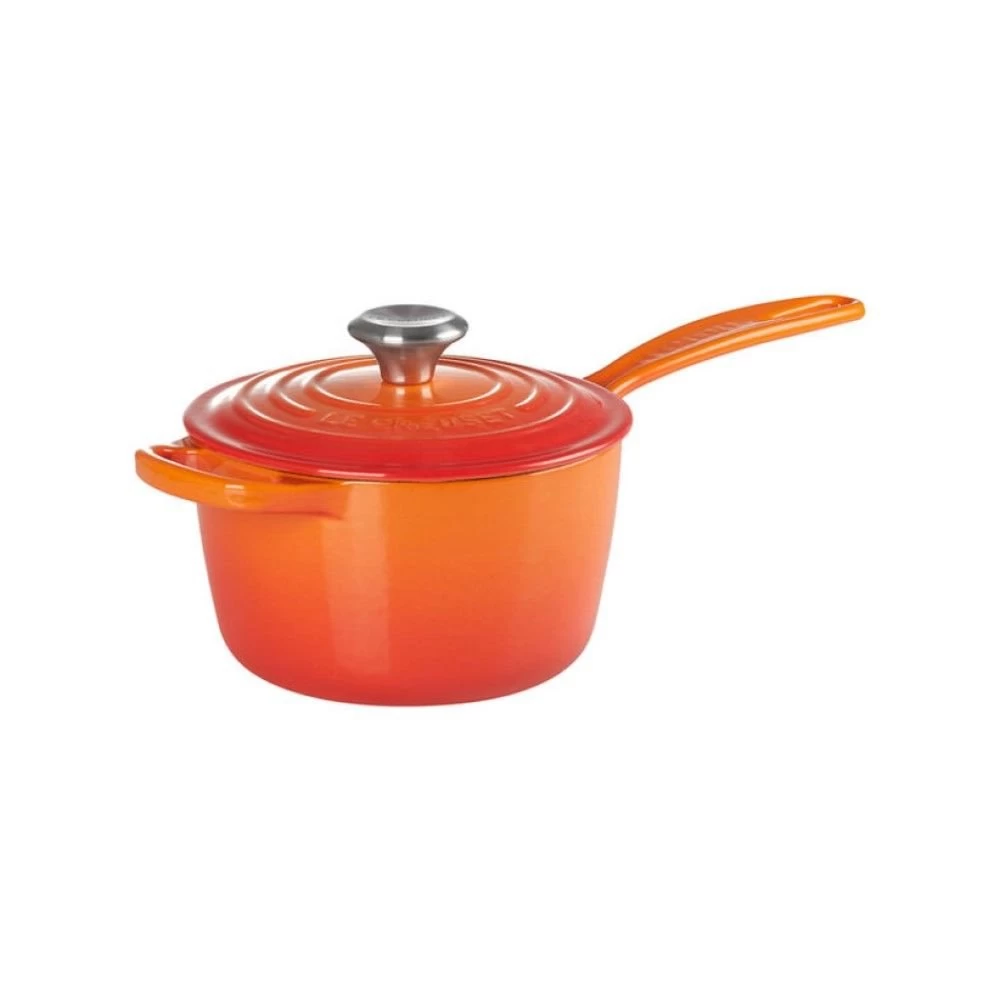 Le Creuset 5-Piece Signature Cookware Set With Stainless Steel Knobs | Flame Orange 2 Le Creuset 5-Piece Signature Cookware Set With Stainless Steel Knobs | Flame Orange - Image 2
