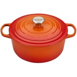 Le Creuset 5-Piece Signature Cookware Set With Stainless Steel Knobs | Flame Orange 11 Le Creuset 5-Piece Signature Cookware Set With Stainless Steel Knobs | Flame Orange -Cooking Master frenchoven1