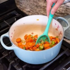 Le Creuset 4.5 Qt. Round Signature Dutch Oven With Stainless Steel Knob | Sea Salt -Cooking Master gift guide images smaller 0061 gift guides 2022 2595