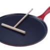 Le Creuset 10.75" Crepe Pan With Wooden Crepe Spreader | Cerise/Cherry Red