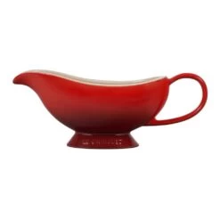 Le Creuset 16oz Heritage Stoneware Gravy Boat | Cerise/Cherry Red