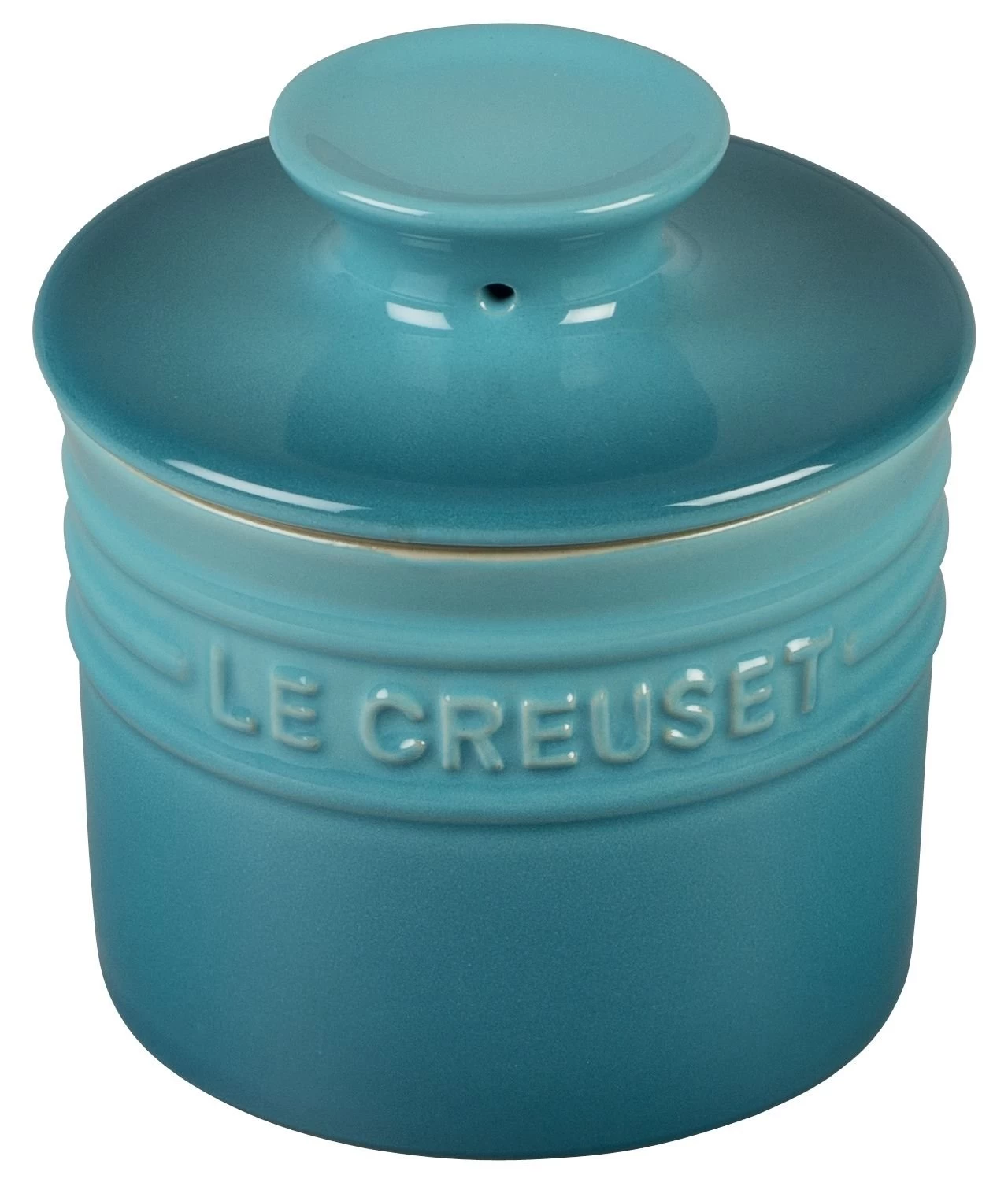 Le Creuset Butter Crock | Caribbean Blue 1 Le Creuset Butter Crock | Caribbean Blue