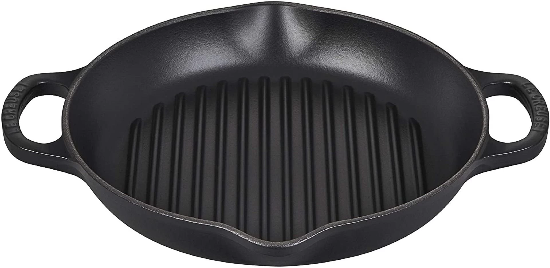 Le Creuset 9.75" Deep Round Signature Grill Pan | Licorice 1 Le Creuset 9.75" Deep Round Signature Grill Pan | Licorice