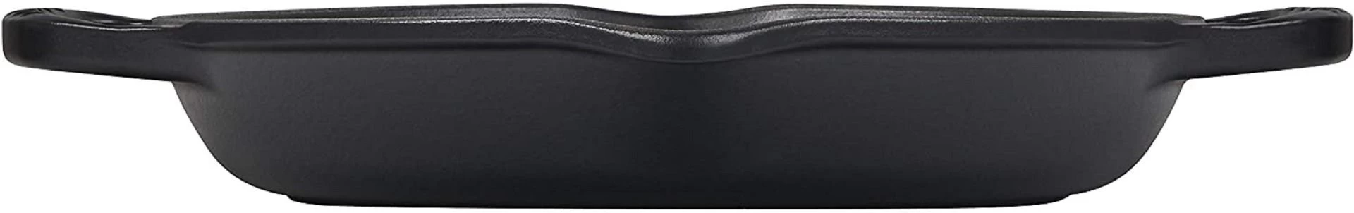 Le Creuset 9.75" Deep Round Signature Grill Pan | Licorice 2 Le Creuset 9.75" Deep Round Signature Grill Pan | Licorice - Image 2