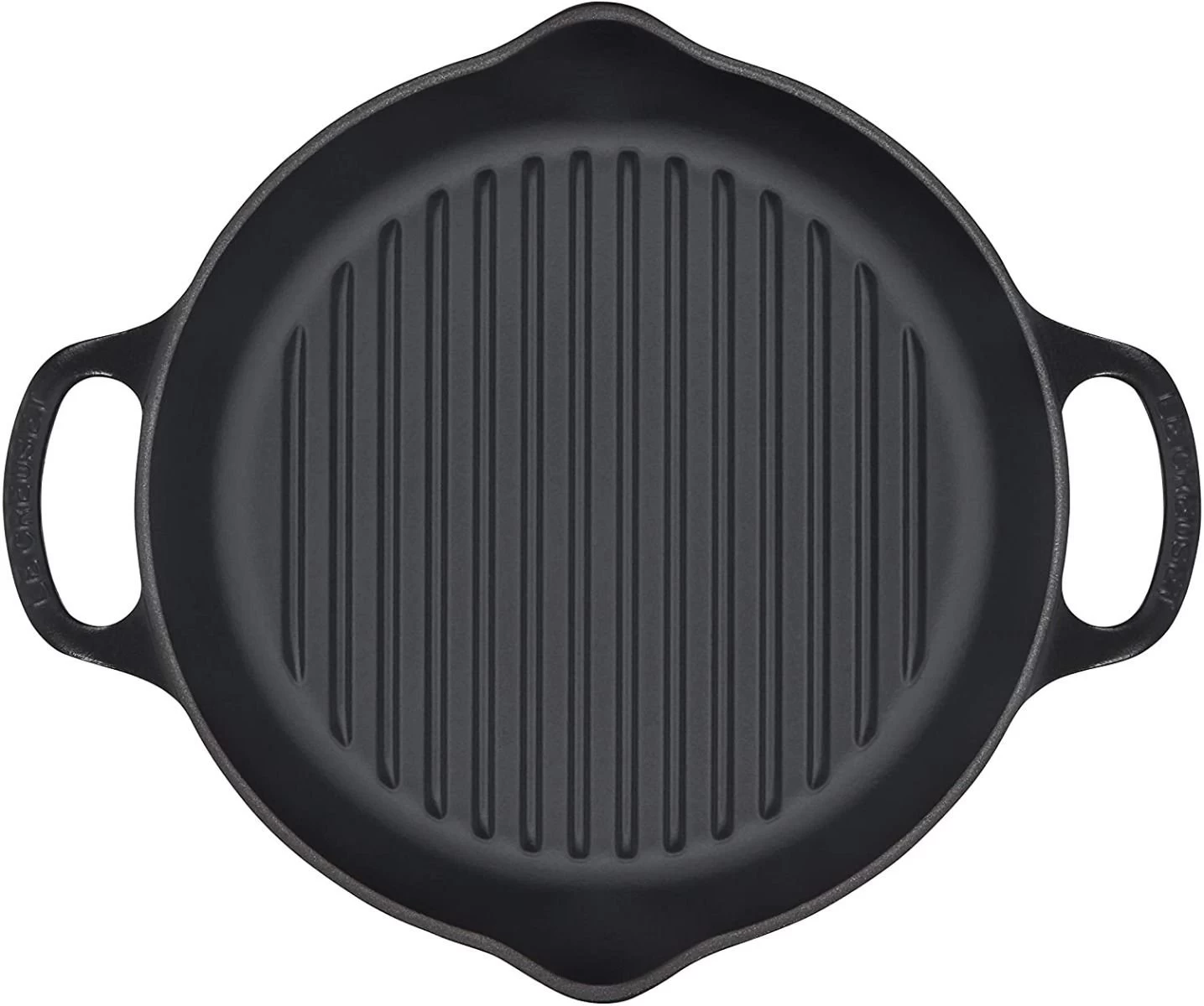 Le Creuset 9.75" Deep Round Signature Grill Pan | Licorice 3 Le Creuset 9.75" Deep Round Signature Grill Pan | Licorice - Image 3