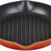 Le Creuset 9.75" Deep Round Signature Grill Pan | Flame Orange