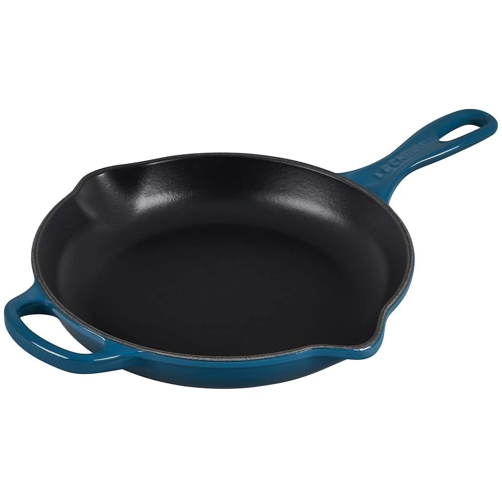 Le Creuset 10.25" Signature Enameled Cast Iron Skillet | Deep Teal 1 Le Creuset 10.25" Signature Enameled Cast Iron Skillet | Deep Teal