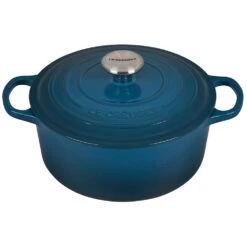 Le Creuset 4.5 Qt. Round Signature Dutch Oven With Stainless Steel Knob | Deep Teal