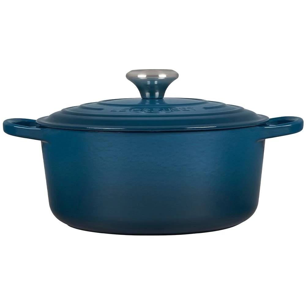 Le Creuset 4.5 Qt. Round Signature Dutch Oven With Stainless Steel Knob | Deep Teal 2 Le Creuset 4.5 Qt. Round Signature Dutch Oven With Stainless Steel Knob | Deep Teal - Image 2