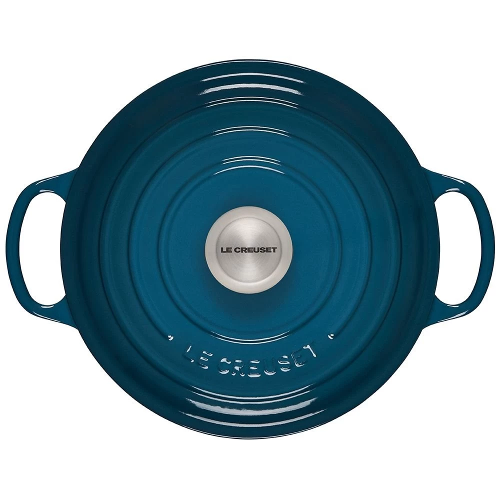 Le Creuset 4.5 Qt. Round Signature Dutch Oven With Stainless Steel Knob | Deep Teal 3 Le Creuset 4.5 Qt. Round Signature Dutch Oven With Stainless Steel Knob | Deep Teal - Image 3