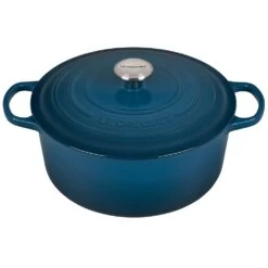 Le Creuset 7.25 Qt. Round Signature Dutch Oven With Stainless Steel Knob | Deep Teal