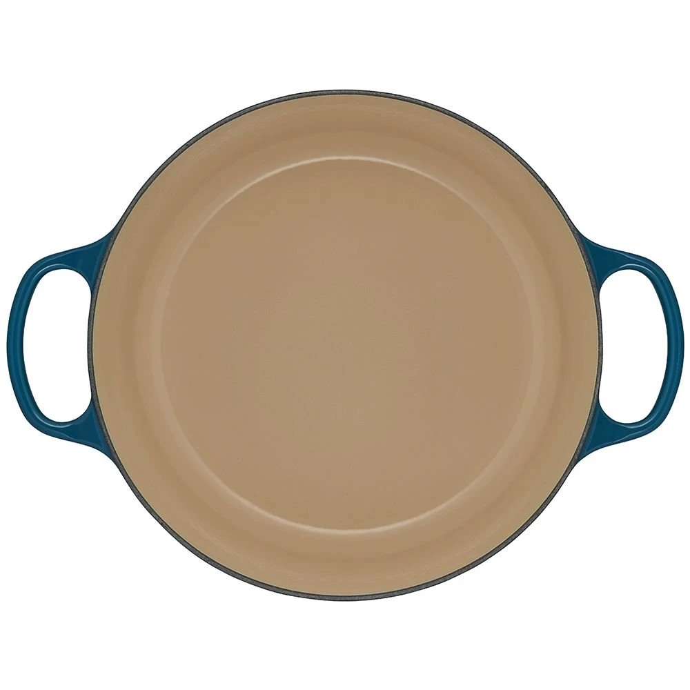 Le Creuset 7.25 Qt. Round Signature Dutch Oven With Stainless Steel Knob | Deep Teal 4 Le Creuset 7.25 Qt. Round Signature Dutch Oven With Stainless Steel Knob | Deep Teal - Image 4