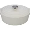 Le Creuset 6.75 Qt. Oval Signature Dutch Oven With Stainless Steel Knob | White