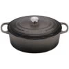 Le Creuset 6.75 Qt. Oval Signature Dutch Oven With Stainless Steel Knob | Oyster Grey