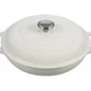 Le Creuset 3.5 Qt. Signature Enameled Cast Iron Braiser With Stainless Steel Knob | White