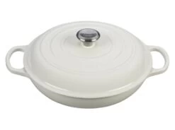 Le Creuset 3.5 Qt. Signature Enameled Cast Iron Braiser With Stainless Steel Knob | White
