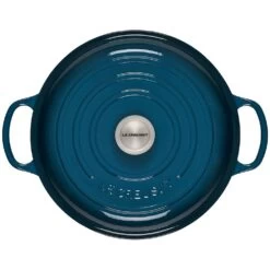 Le Creuset 3.5 Qt. Signature Braiser With Stainless Steel Knob | Deep Teal -Cooking Master ls2532 307dss 3