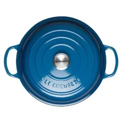 Le Creuset 2.25 Qt. Signature Enameled Cast Iron Braiser With Stainless Steel Knob | Marseille Blue -Cooking Master marsmain3