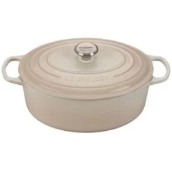 Le Creuset 6.75 Qt. Oval Signature Dutch Oven With Stainless Steel Knob | Meringue White