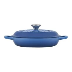 Le Creuset 2.25 Qt. Signature Braiser With Stainless Steel Knob | Noel (Marseille Blue) -Cooking Master noelbraiser6