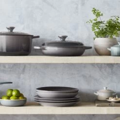 Le Creuset 2.25 Qt. Signature Enameled Cast Iron Braiser With Stainless Steel Knob | Oyster Grey -Cooking Master oyster 8