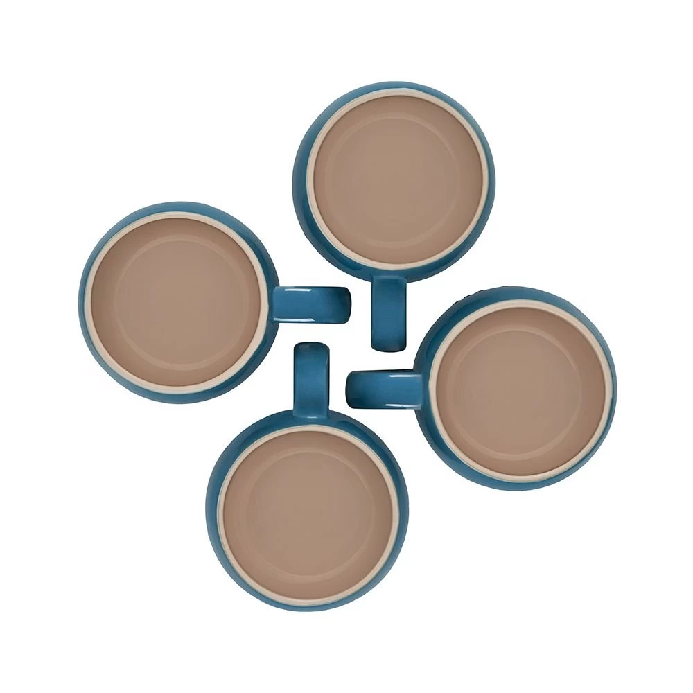 Le Creuset 13oz Heritage Mugs (Set Of 4) | Deep Teal 2 Le Creuset 13oz Heritage Mugs (Set Of 4) | Deep Teal - Image 2