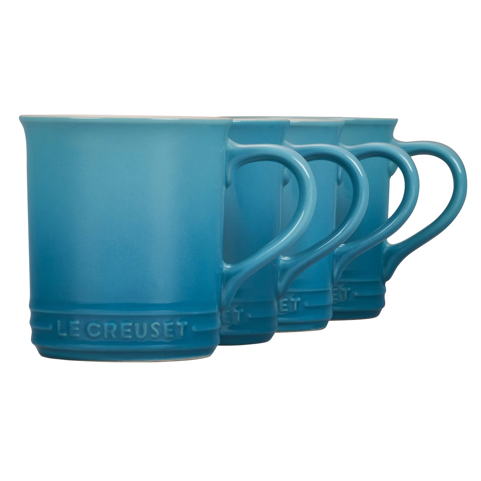 Le Creuset 14oz Mugs (Set Of 4) | Caribbean Blue 2 Le Creuset 14oz Mugs (Set Of 4) | Caribbean Blue - Image 2