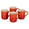 Le Creuset 14oz Mugs (Set Of 4) | Flame Orange