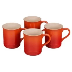 Le Creuset 14oz Mugs (Set Of 4) | Flame Orange