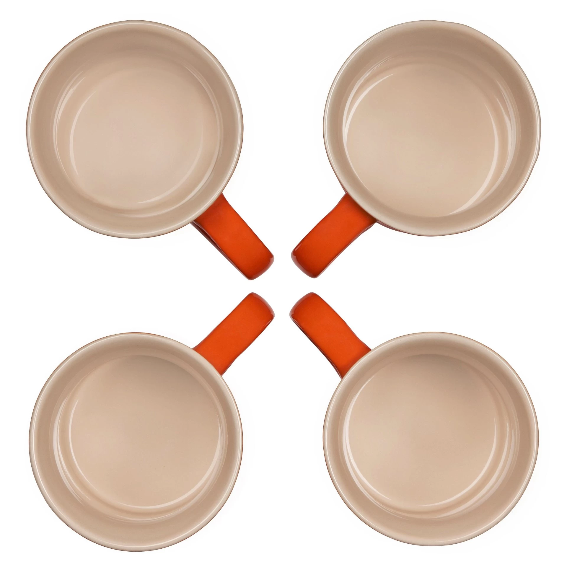 Le Creuset 14oz Mugs (Set Of 4) | Flame Orange 3 Le Creuset 14oz Mugs (Set Of 4) | Flame Orange - Image 3