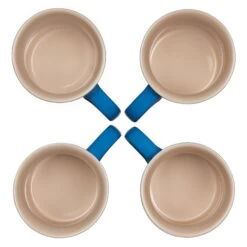 Le Creuset 14oz Mugs (Set Of 4) | Marseille Blue -Cooking Master pg90433a 0059c