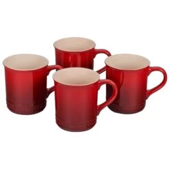 Le Creuset 14oz Mugs (Set Of 4) | Cerise/Cherry Red