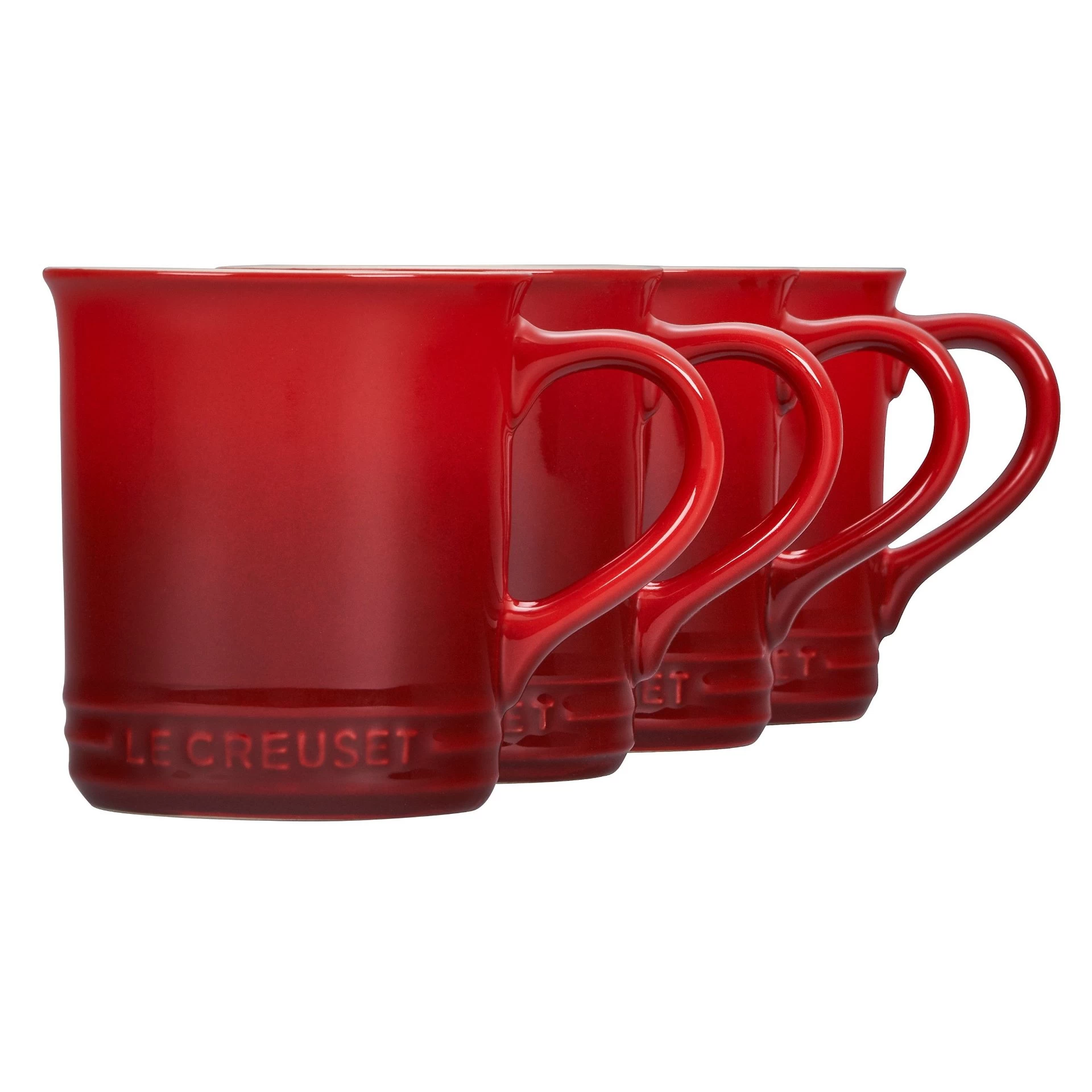 Le Creuset 14oz Mugs (Set Of 4) | Cerise/Cherry Red 2 Le Creuset 14oz Mugs (Set Of 4) | Cerise/Cherry Red - Image 2