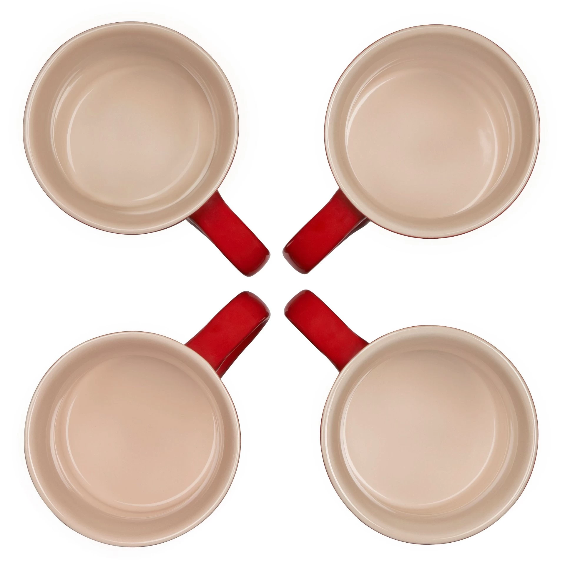 Le Creuset 14oz Mugs (Set Of 4) | Cerise/Cherry Red 3 Le Creuset 14oz Mugs (Set Of 4) | Cerise/Cherry Red - Image 3