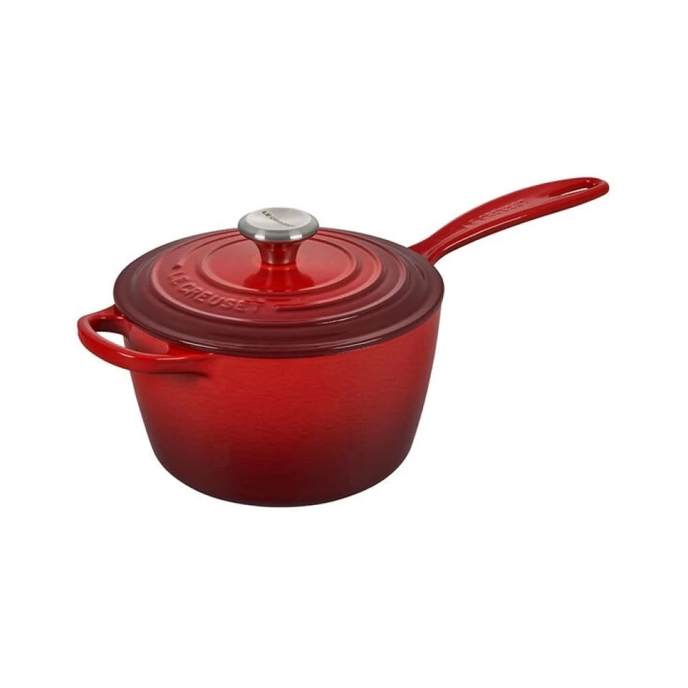 Le Creuset 10-Piece Signature Cookware Set With Stainless Steel Knobs | Cerise/Cherry Red 9 Le Creuset 10-Piece Signature Cookware Set With Stainless Steel Knobs | Cerise/Cherry Red - Image 9